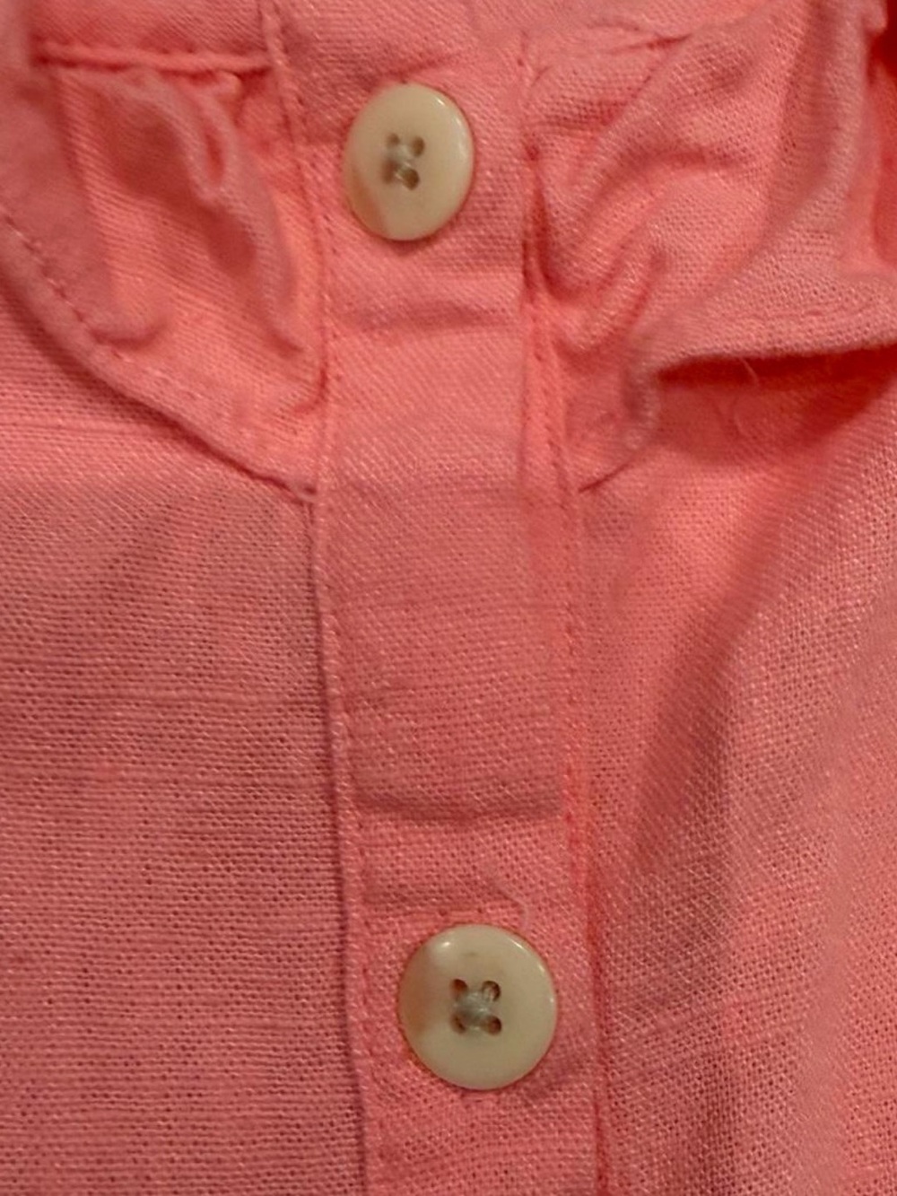 Copper Key Coral Button-Front Ruffle Sundress - Picture 4 of 7